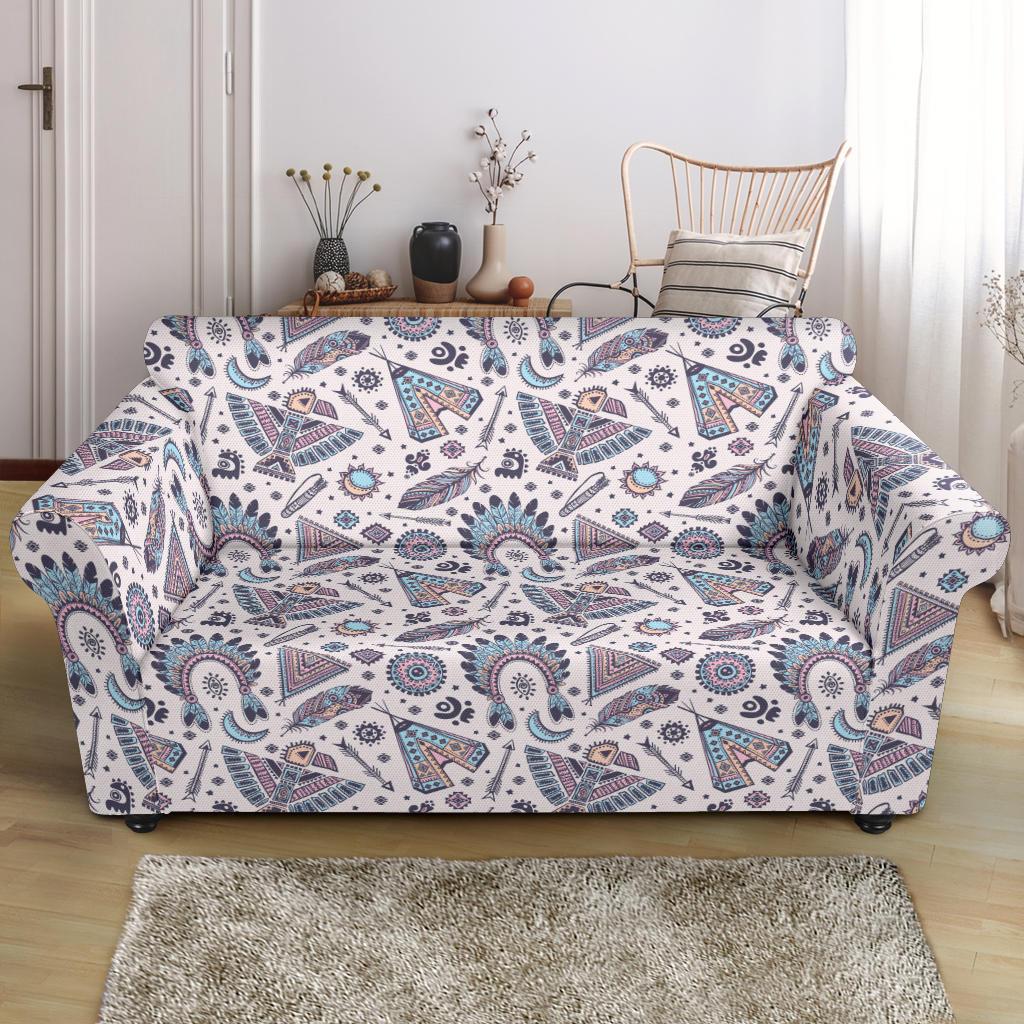 Eagles Native American Indian Symbol Loveseat Slipcover-JTAMIGO.COM