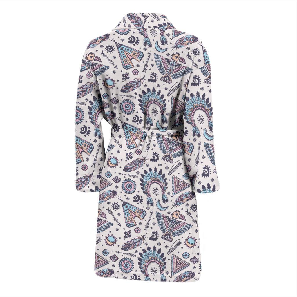Eagles Native American Indian Symbol Men Bath Robe-JTAMIGO.COM