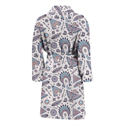 Eagles Native American Indian Symbol Men Bath Robe-JTAMIGO.COM