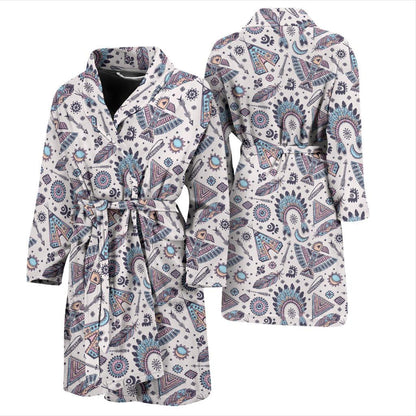 Eagles Native American Indian Symbol Men Bath Robe-JTAMIGO.COM