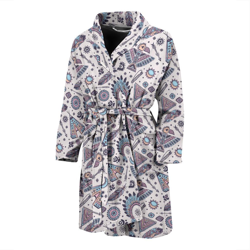 Eagles Native American Indian Symbol Men Bath Robe-JTAMIGO.COM