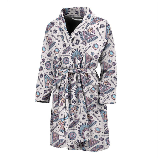 Eagles Native American Indian Symbol Men Bath Robe-JTAMIGO.COM