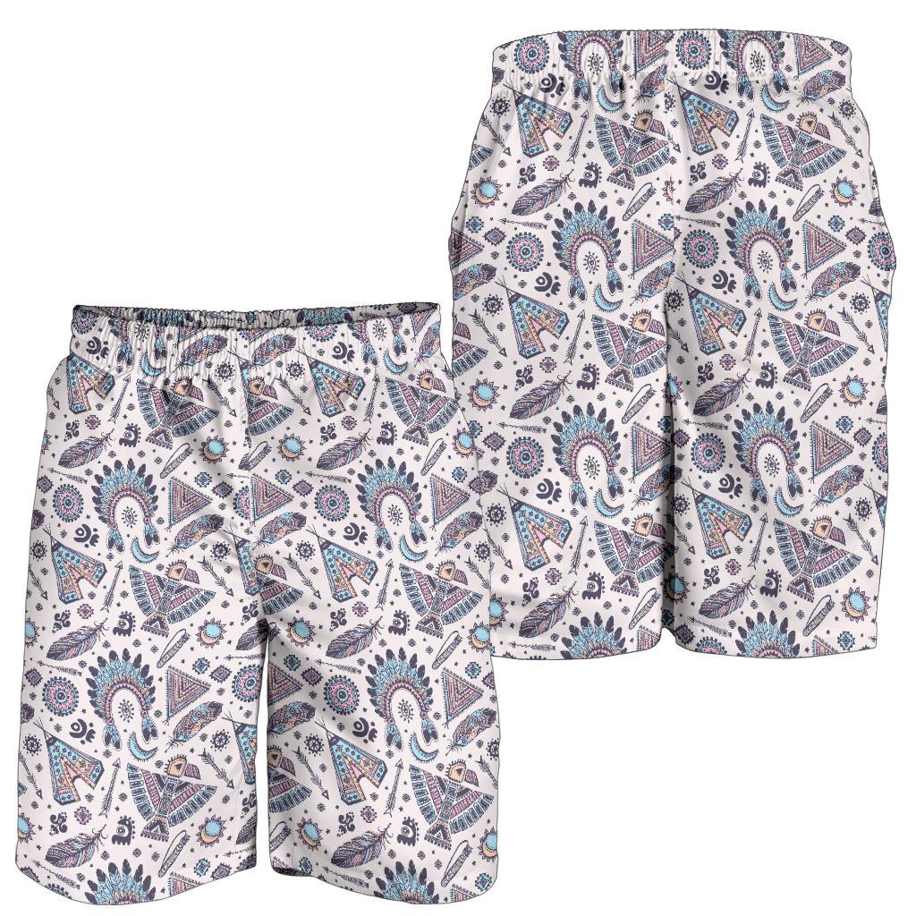 Eagles Native American Indian Symbol Mens Shorts-JTAMIGO.COM