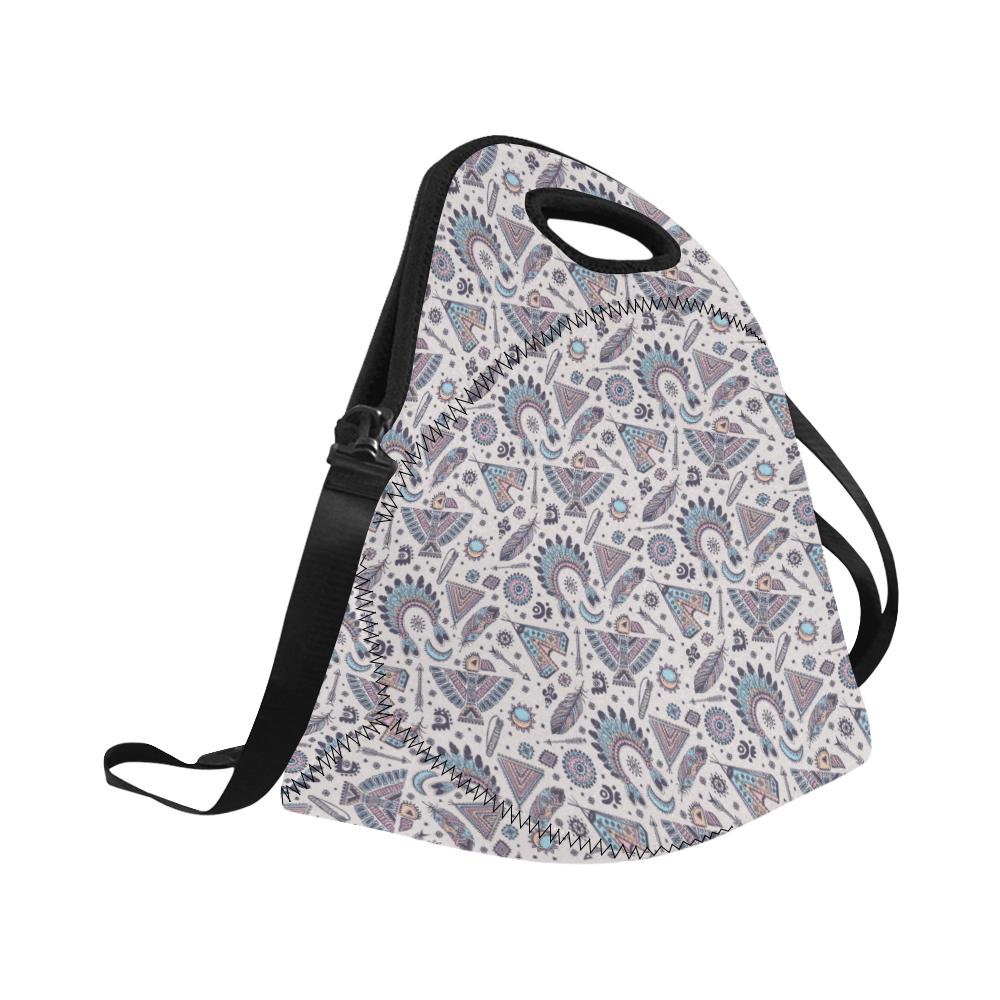 Eagles Native American Indian Symbol Neoprene Lunch Bag (Model 1669)(Large)-JTAMIGO.COM