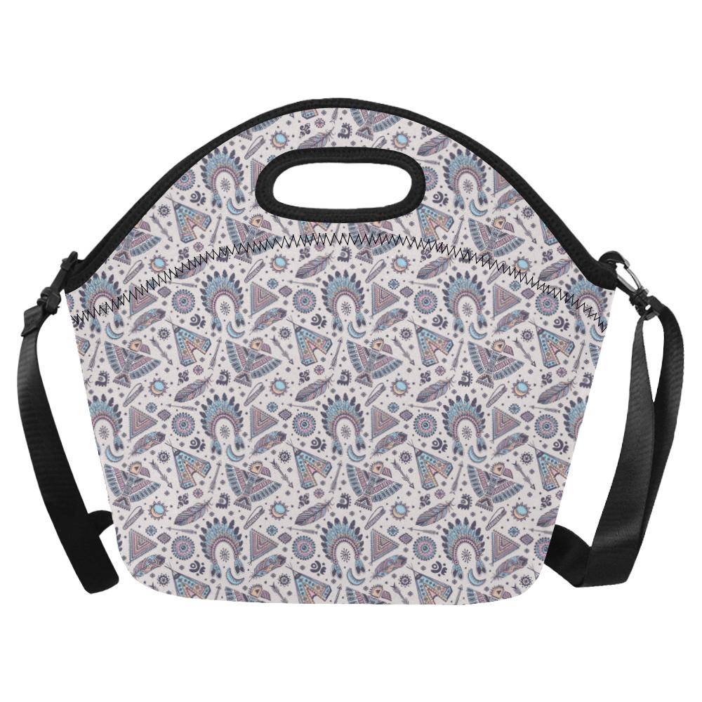 Eagles Native American Indian Symbol Neoprene Lunch Bag (Model 1669)(Large)-JTAMIGO.COM