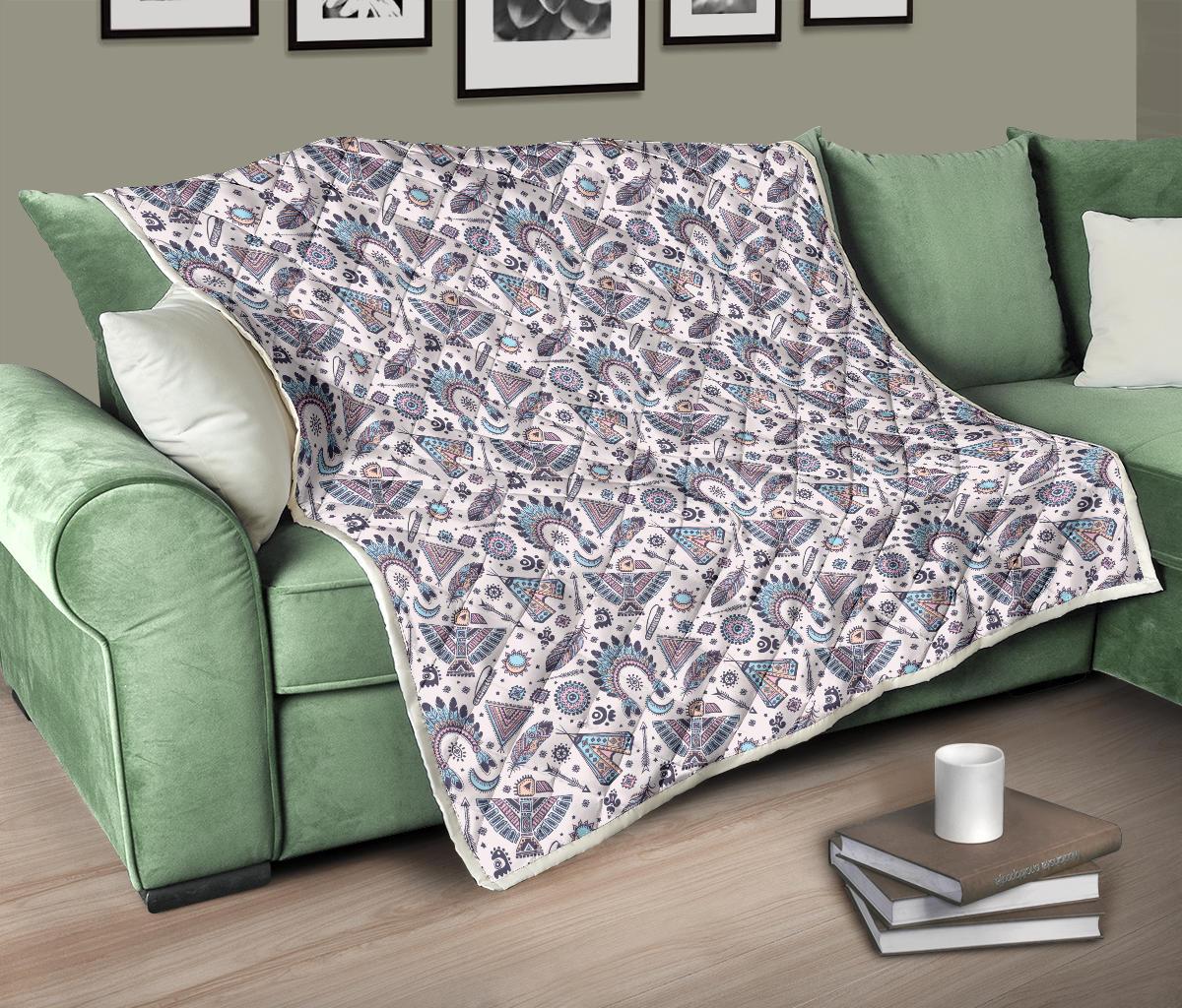 Eagles Native American Indian Symbol Premium Quilt-JTAMIGO.COM
