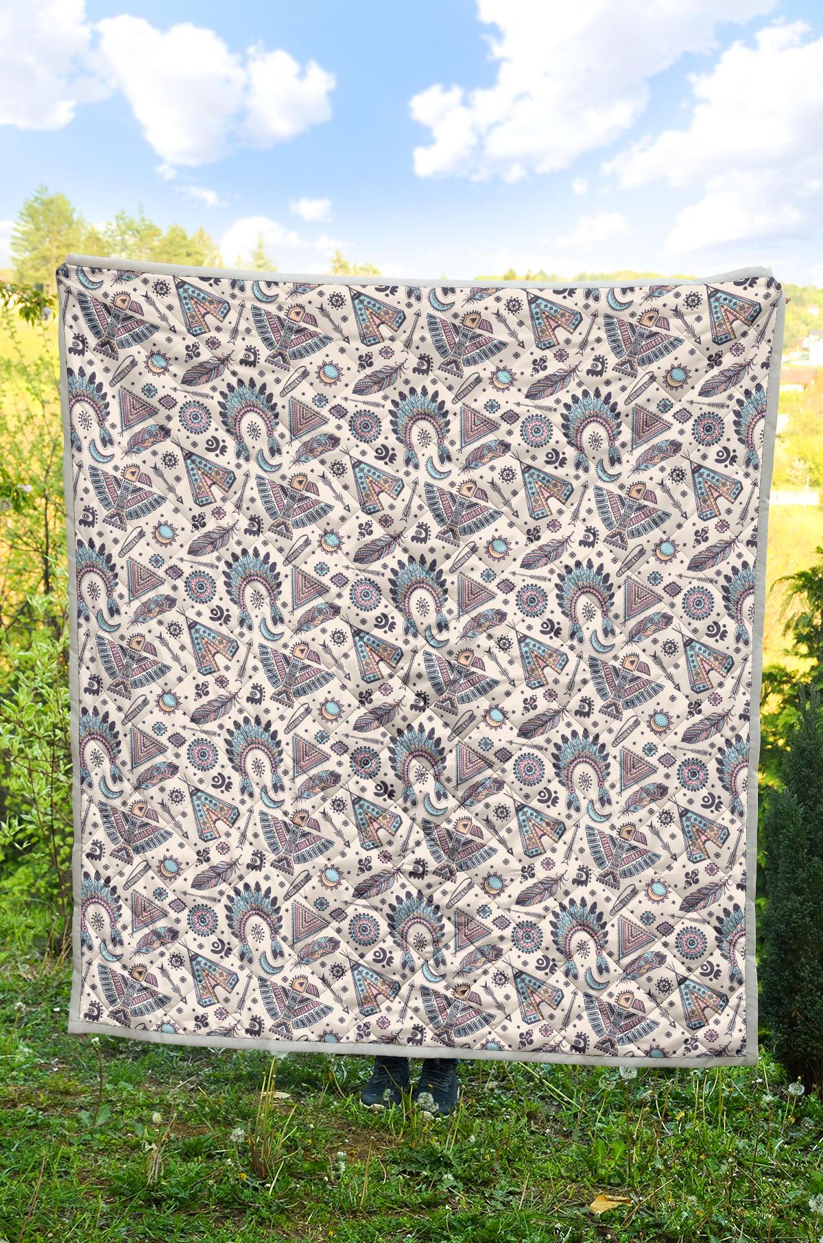 Eagles Native American Indian Symbol Premium Quilt-JTAMIGO.COM