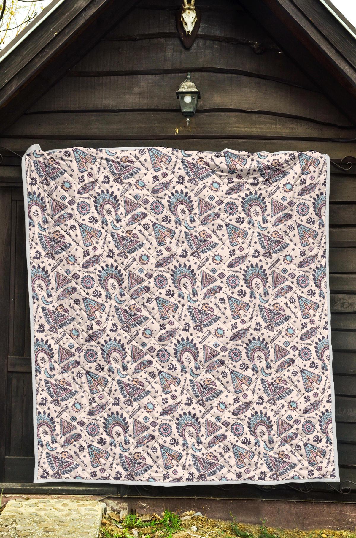Eagles Native American Indian Symbol Premium Quilt-JTAMIGO.COM