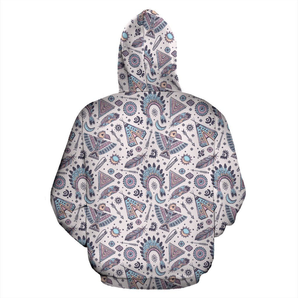 Eagles Native American Indian Symbol Pullover Hoodie