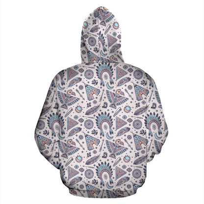 Eagles Native American Indian Symbol Pullover Hoodie
