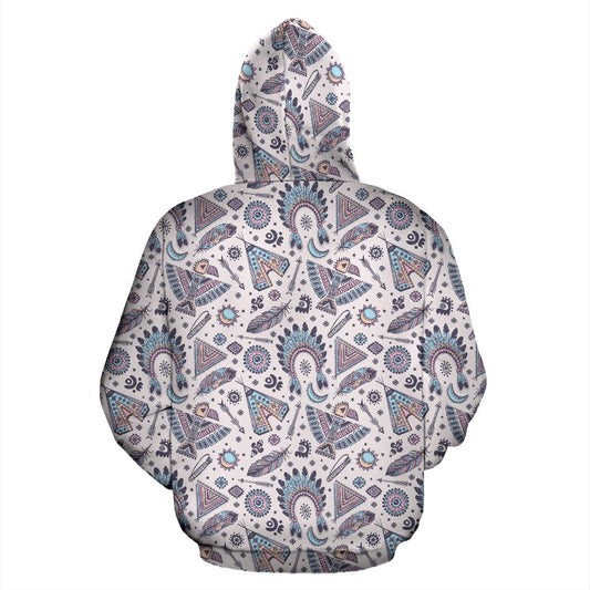 Eagles Native American Indian Symbol Pullover Hoodie