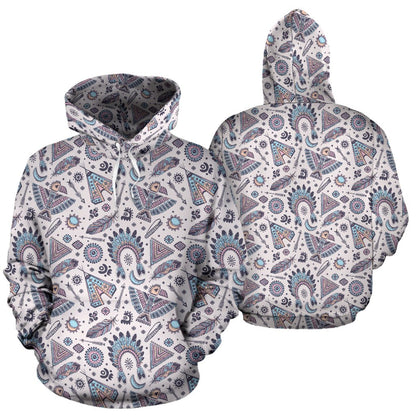 Eagles Native American Indian Symbol Pullover Hoodie
