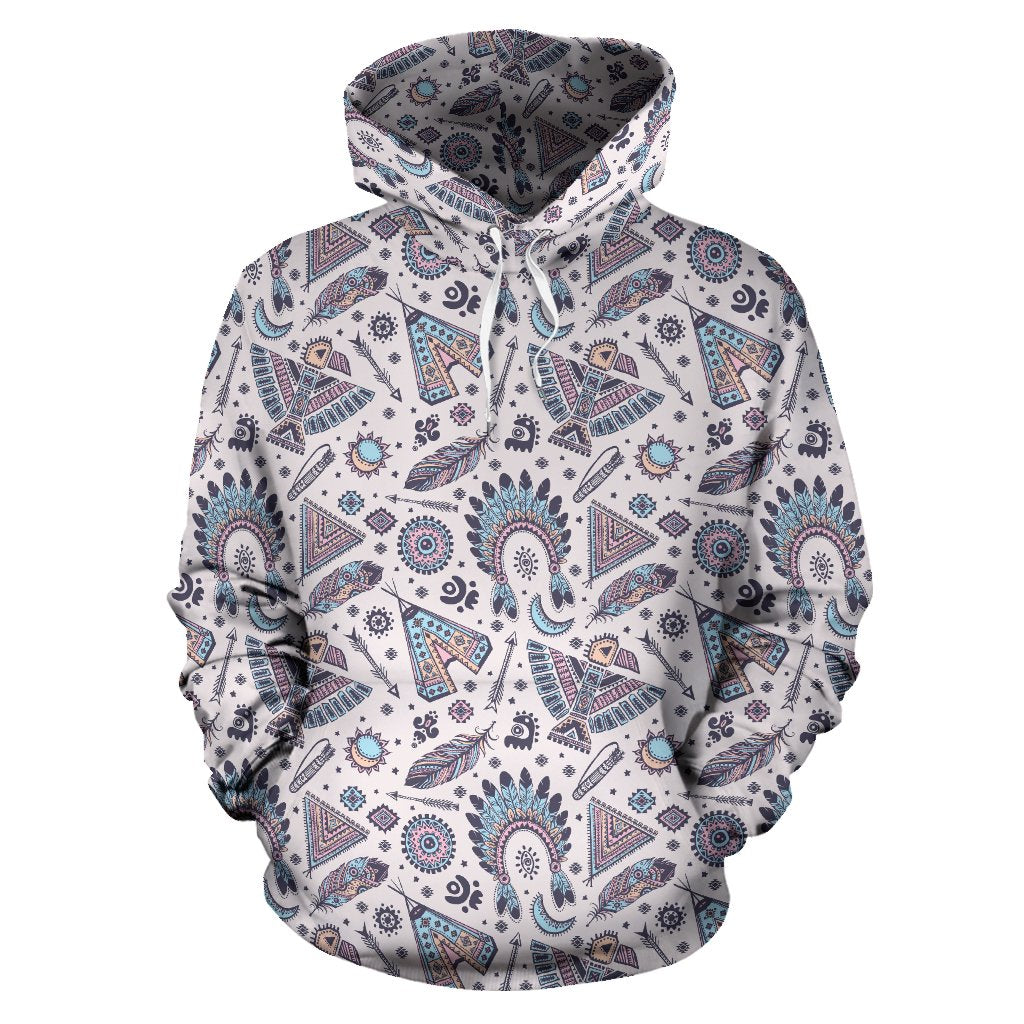 Eagles Native American Indian Symbol Pullover Hoodie
