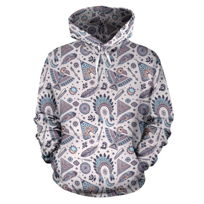 Eagles Native American Indian Symbol Pullover Hoodie
