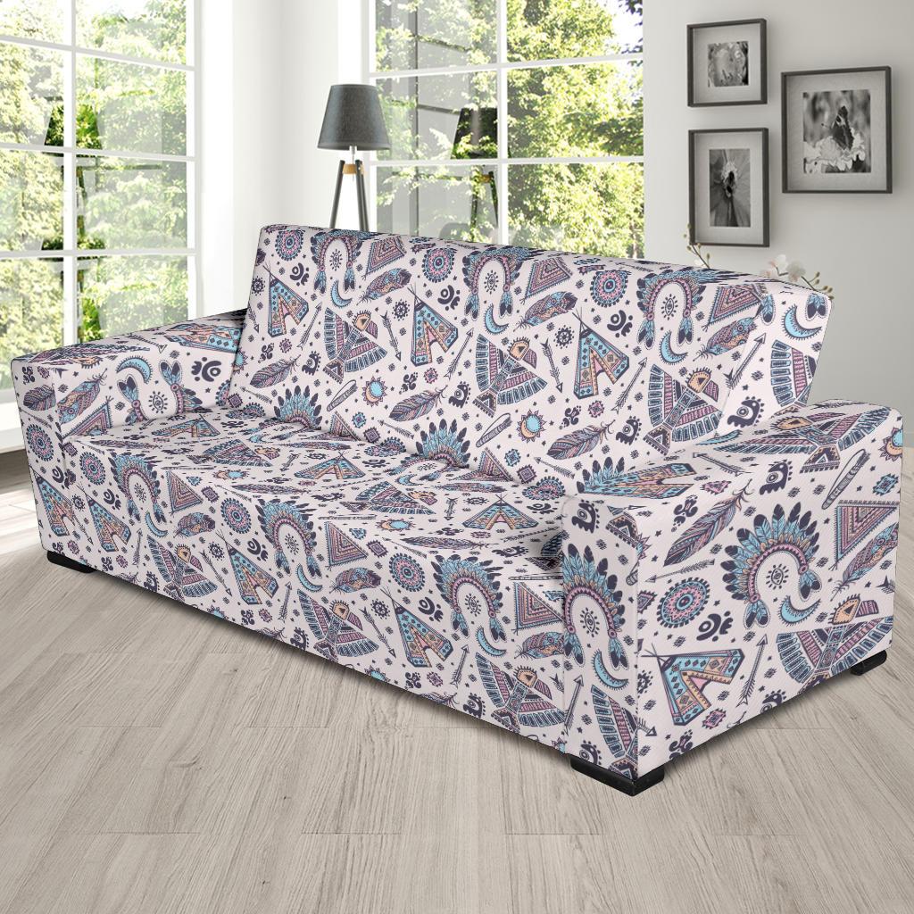Eagles Native American Indian Symbol Sofa Slipcover-JTAMIGO.COM