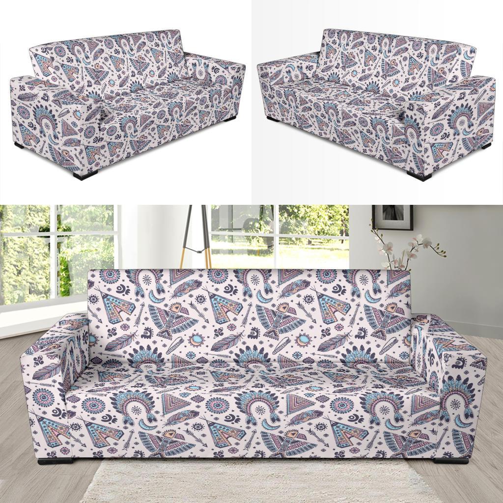 Eagles Native American Indian Symbol Sofa Slipcover-JTAMIGO.COM