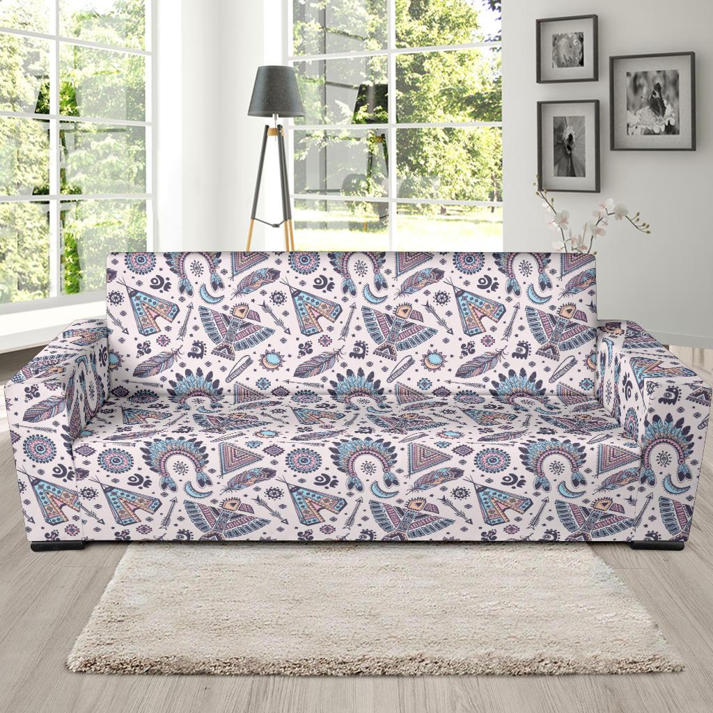 Eagles Native American Indian Symbol Sofa Slipcover-JTAMIGO.COM