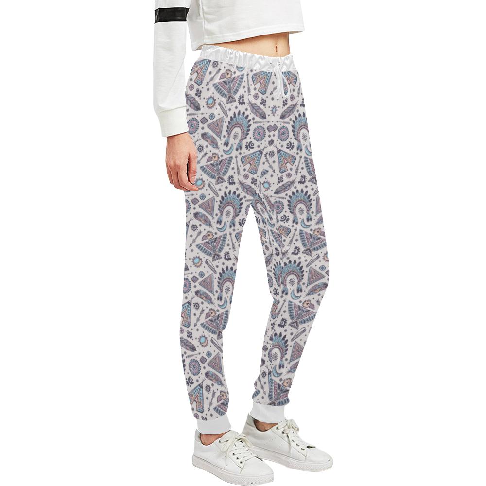 Eagles Native American Indian Symbol Unisex Casual Sweatpants (Model L11)-JTAMIGO.COM