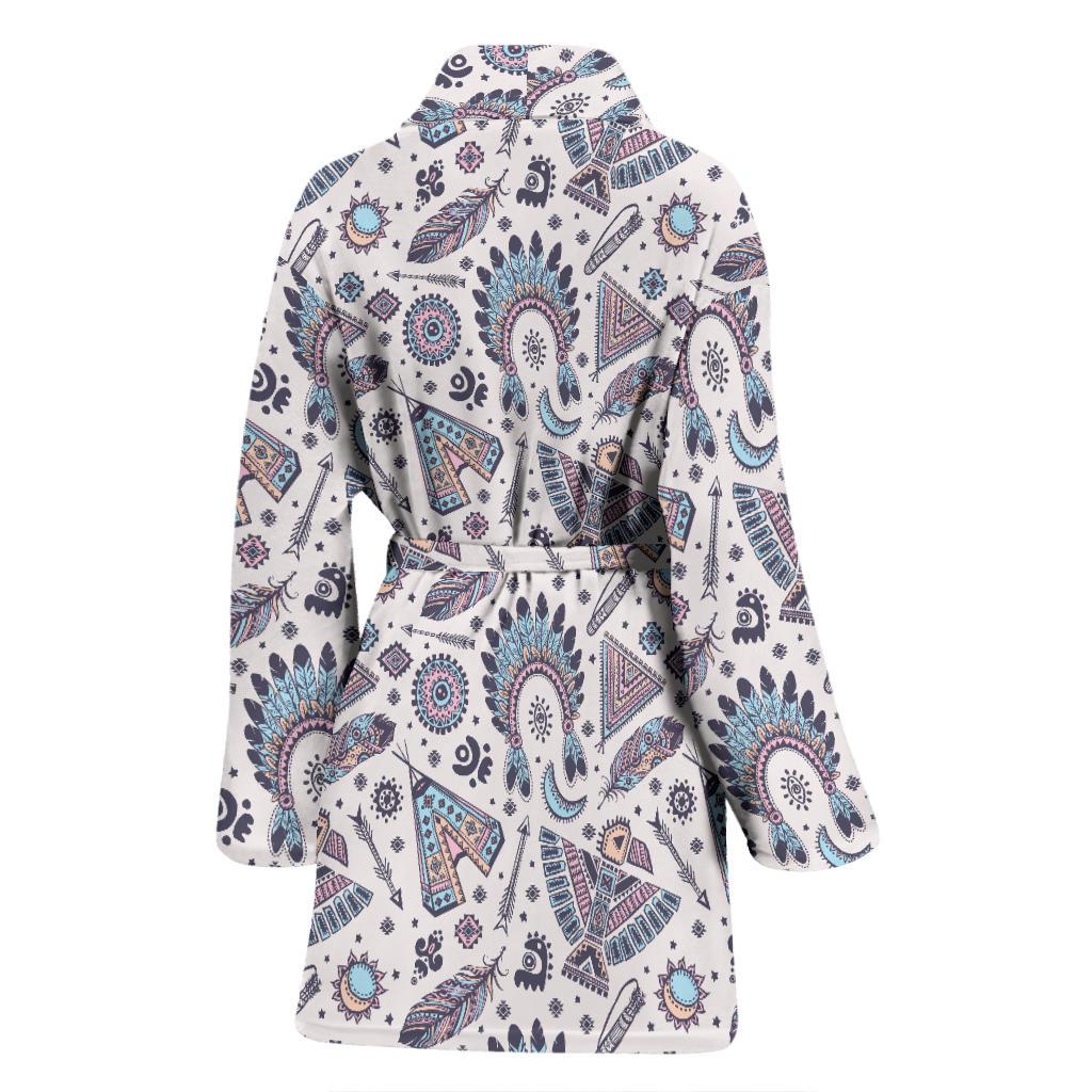 Eagles Native American Indian Symbol Women Bath Robe-JTAMIGO.COM