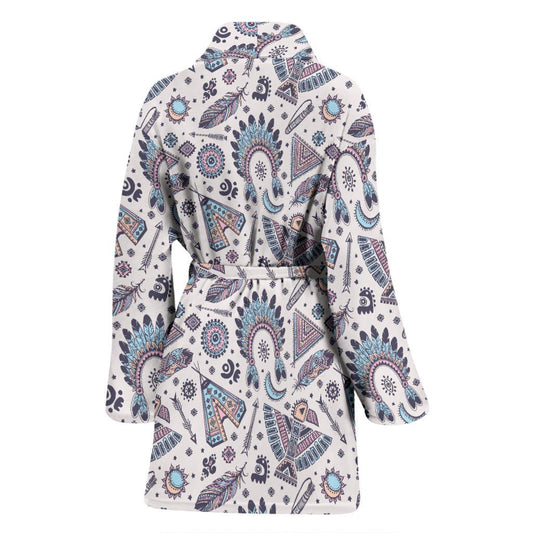 Eagles Native American Indian Symbol Women Bath Robe-JTAMIGO.COM