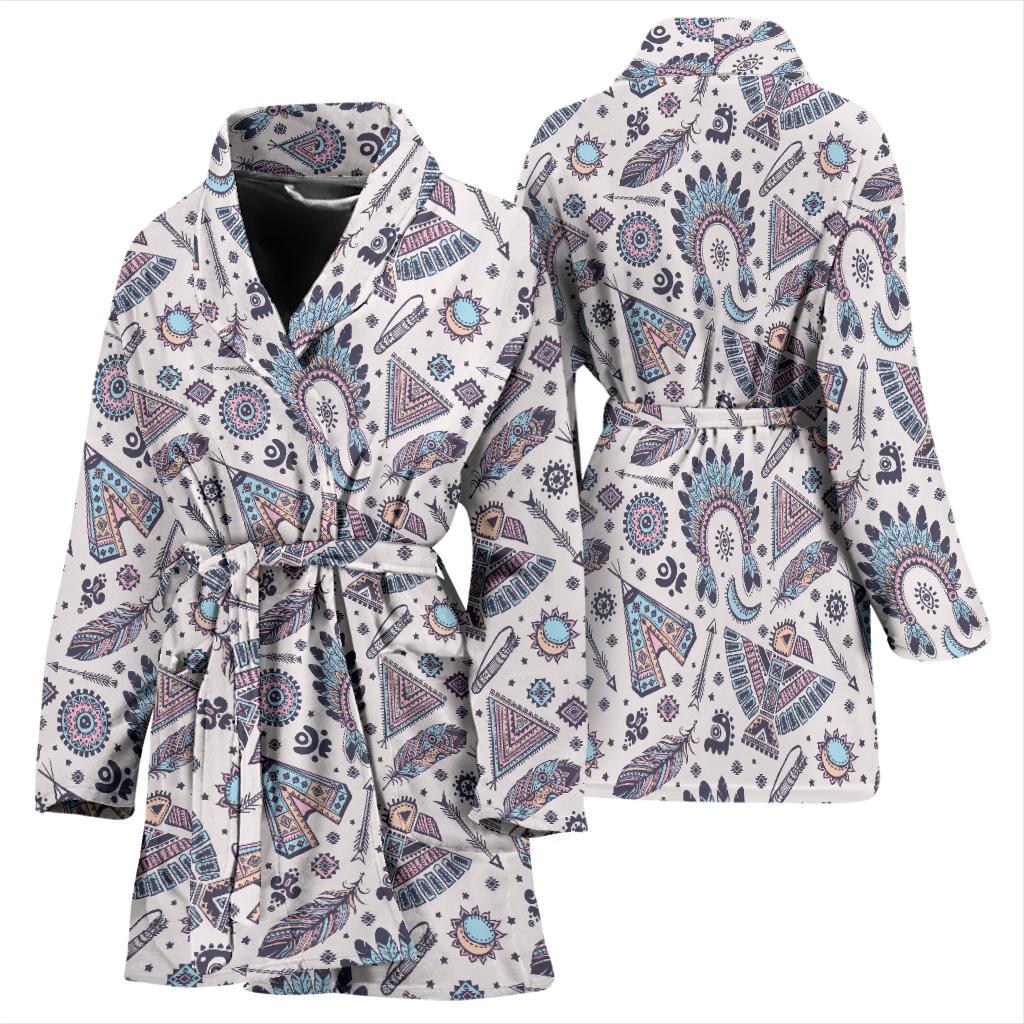 Eagles Native American Indian Symbol Women Bath Robe-JTAMIGO.COM
