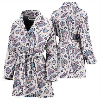 Eagles Native American Indian Symbol Women Bath Robe-JTAMIGO.COM