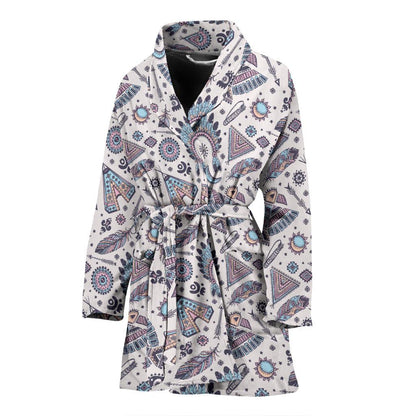 Eagles Native American Indian Symbol Women Bath Robe-JTAMIGO.COM