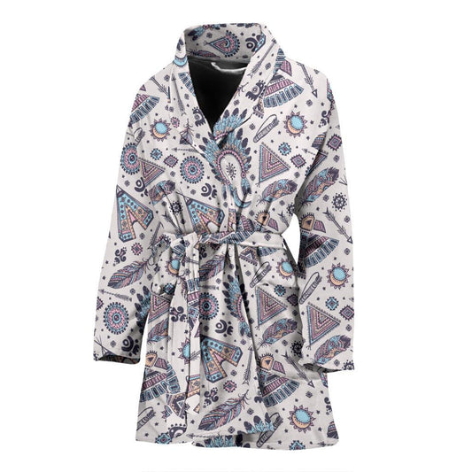 Eagles Native American Indian Symbol Women Bath Robe-JTAMIGO.COM