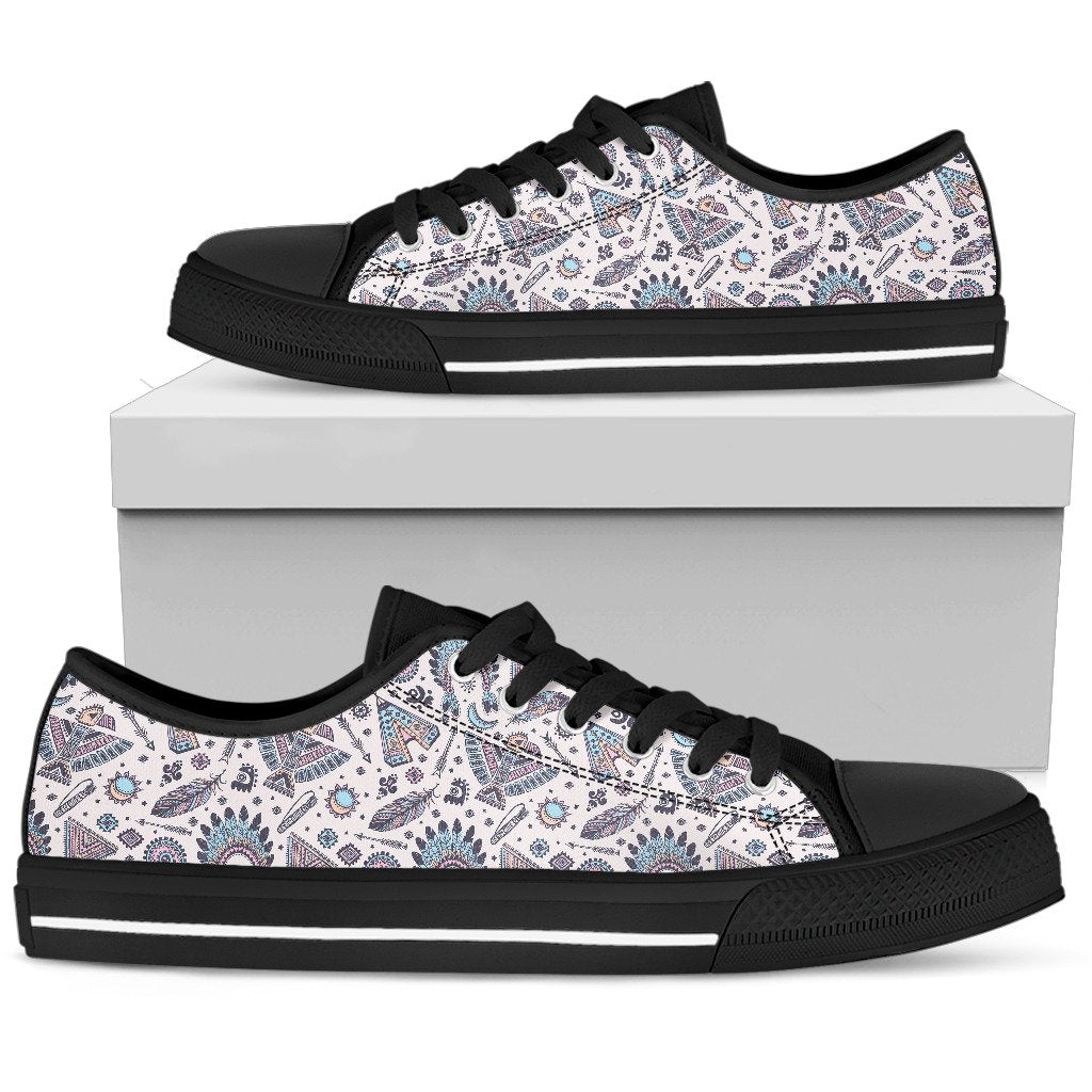 Eagles Native American Indian Symbol Women Low Top Shoes