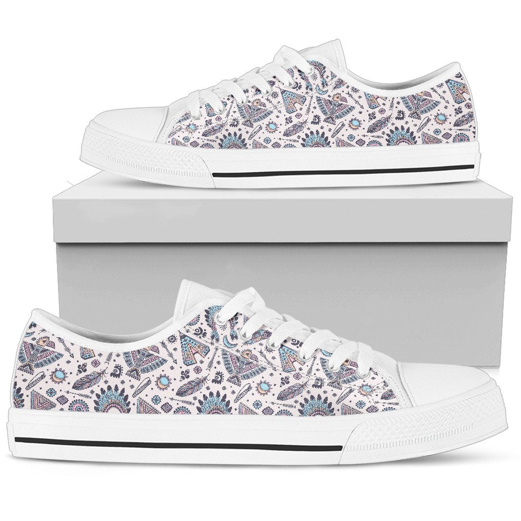 Eagles Native American Indian Symbol Women Low Top Shoes