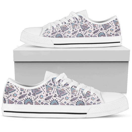 Eagles Native American Indian Symbol Women Low Top Shoes
