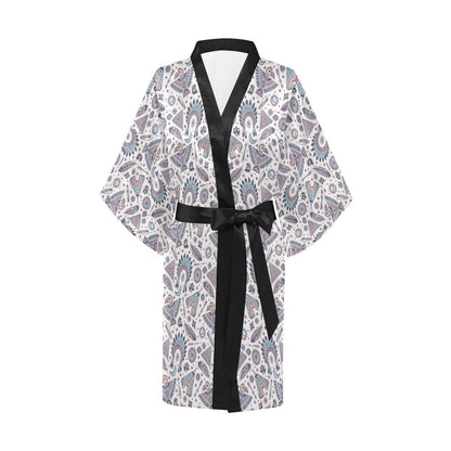 Eagles Native American Indian Symbol Women Short Kimono Robe