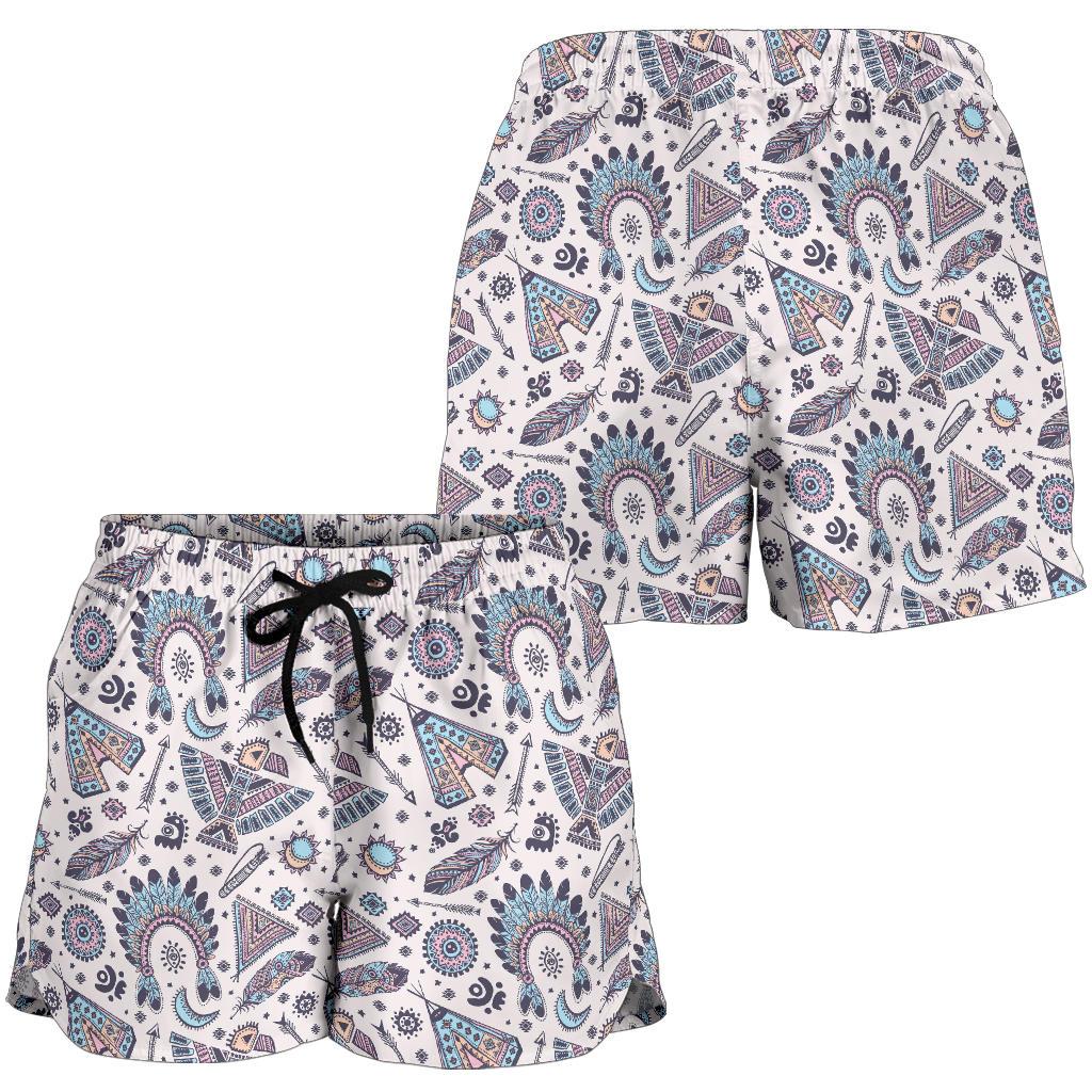 Eagles Native American Indian Symbol Women Shorts-JTAMIGO.COM