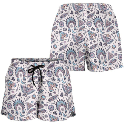 Eagles Native American Indian Symbol Women Shorts-JTAMIGO.COM