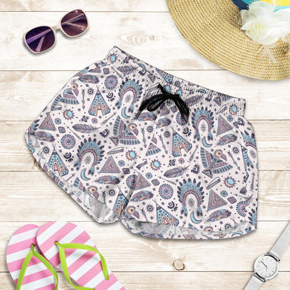 Eagles Native American Indian Symbol Women Shorts-JTAMIGO.COM