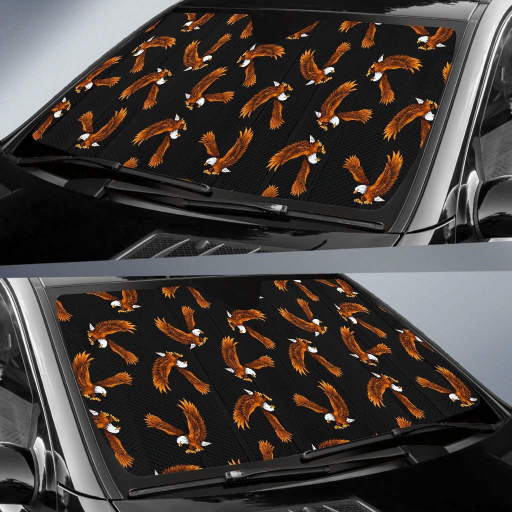 Eagles Print Pattern Car Sun Shade For Windshield
