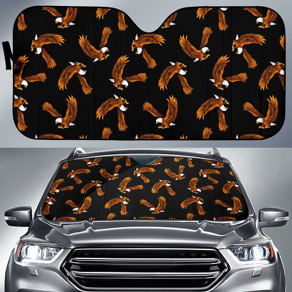 Eagles Print Pattern Car Sun Shade For Windshield