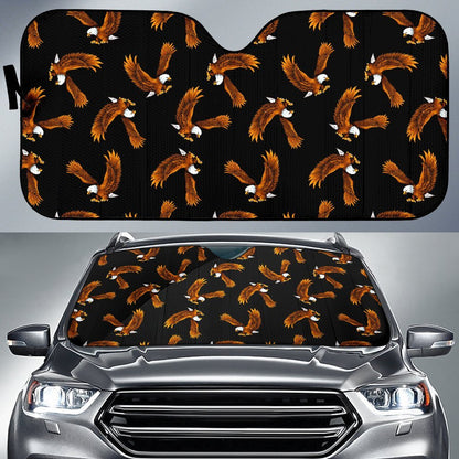 Eagles Print Pattern Car Sun Shade For Windshield