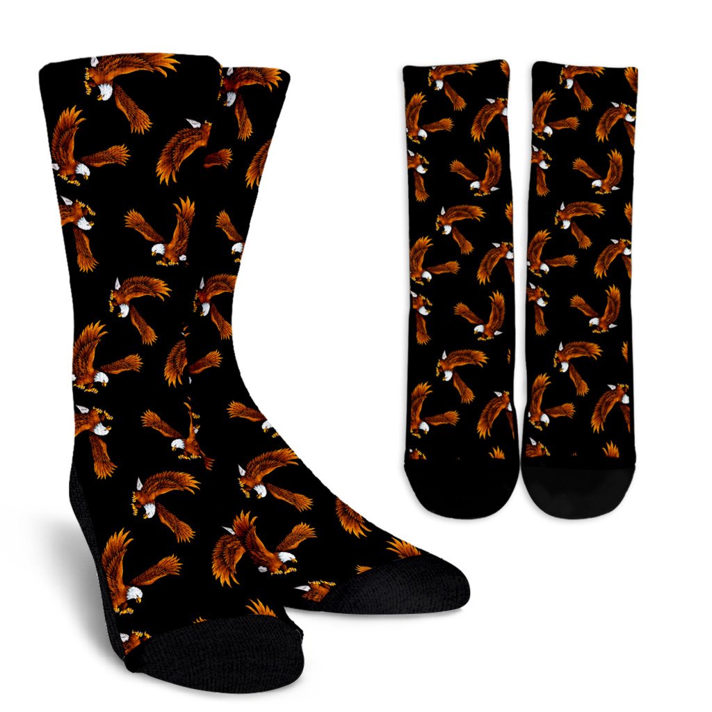 Eagles Print Pattern Crew Socks