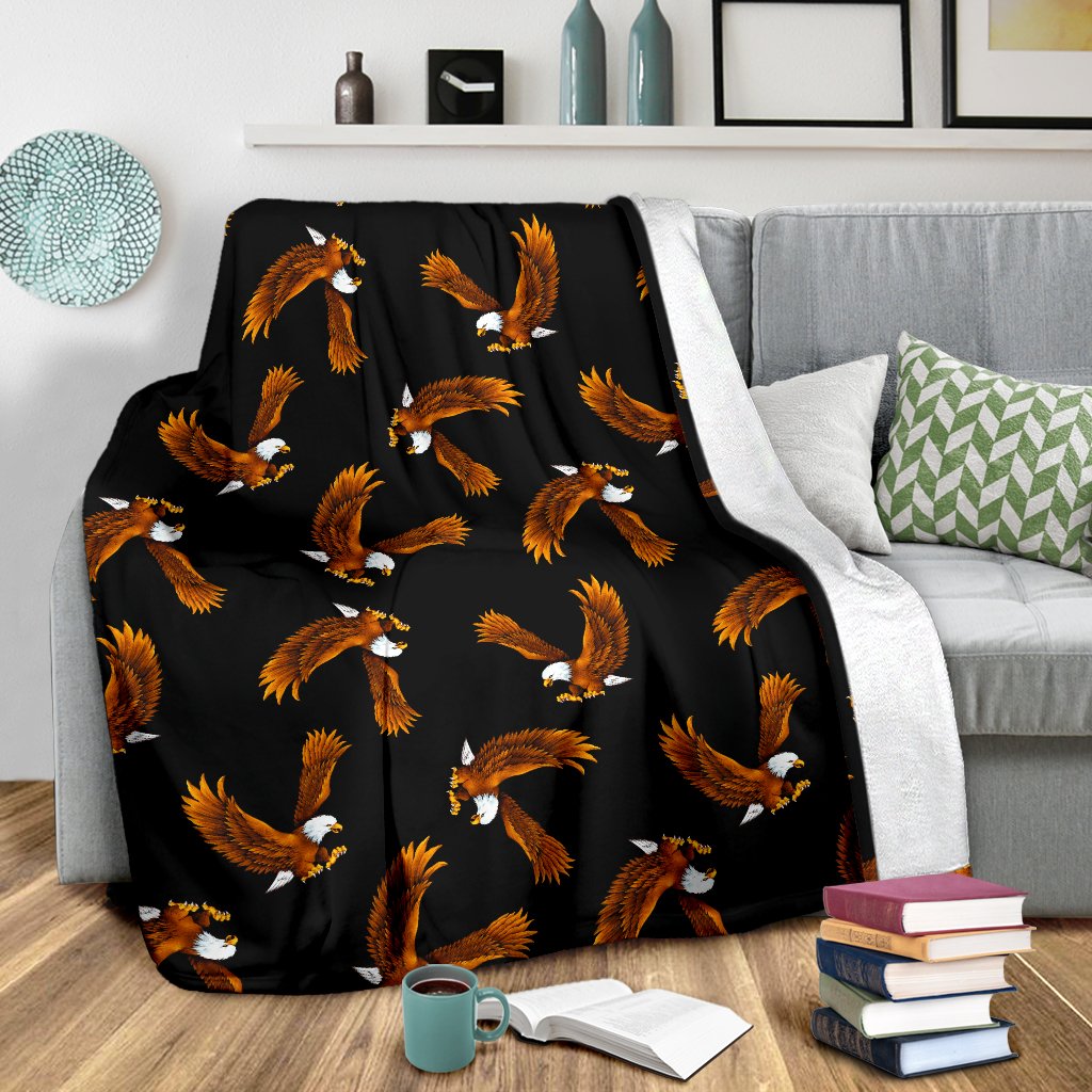 Eagles Print Pattern Fleece Blanket