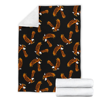 Eagles Print Pattern Fleece Blanket