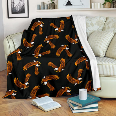 Eagles Print Pattern Fleece Blanket