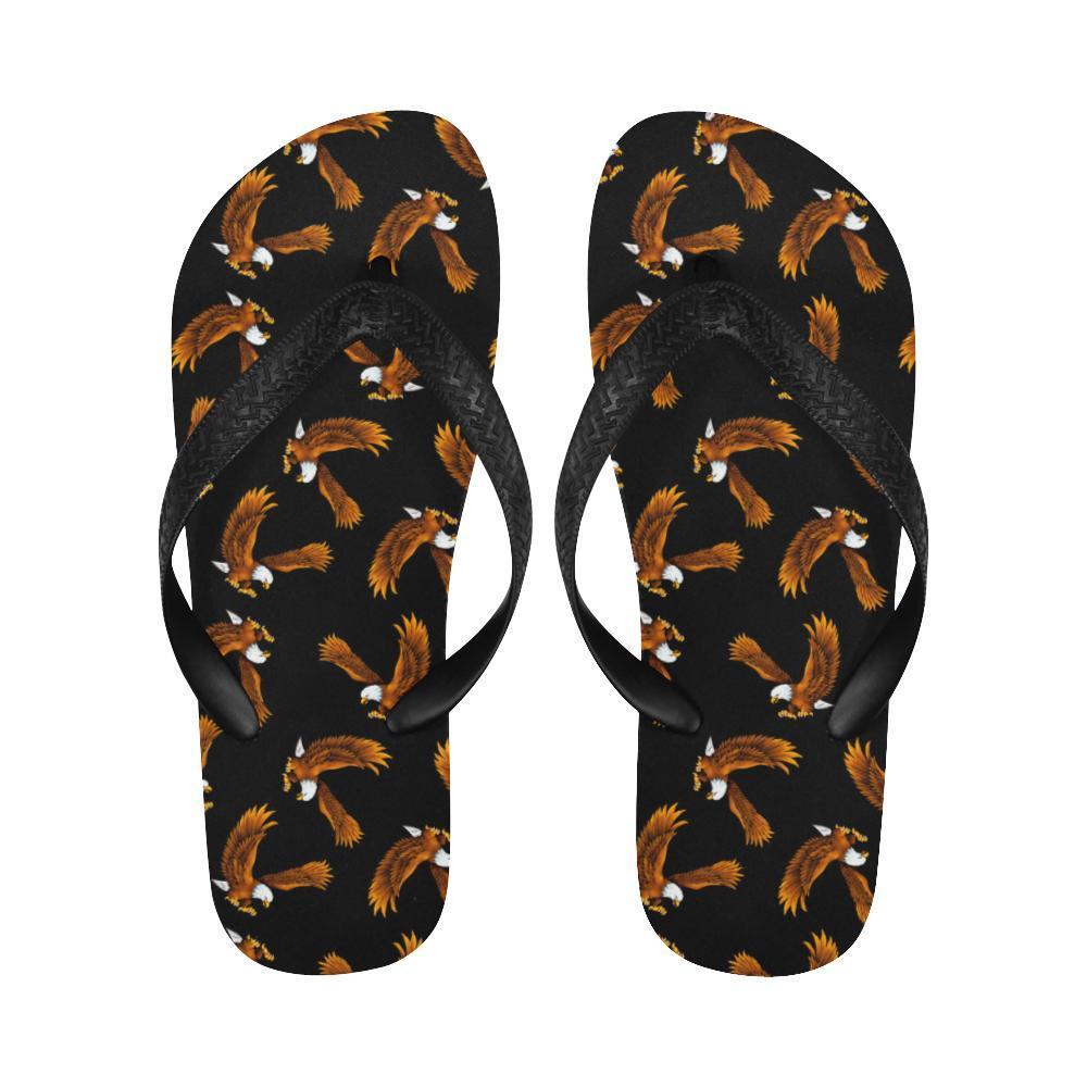 Eagles Print Pattern Flip Flops-JTAMIGO.COM