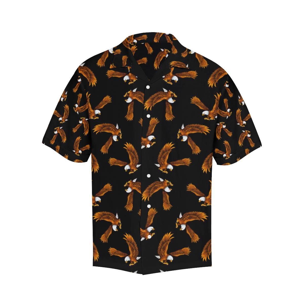 Eagles Print Pattern Men Aloha Hawaiian Shirt