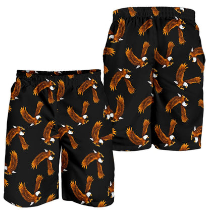 Eagles Print Pattern Mens Shorts-JTAMIGO.COM