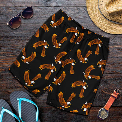Eagles Print Pattern Mens Shorts-JTAMIGO.COM