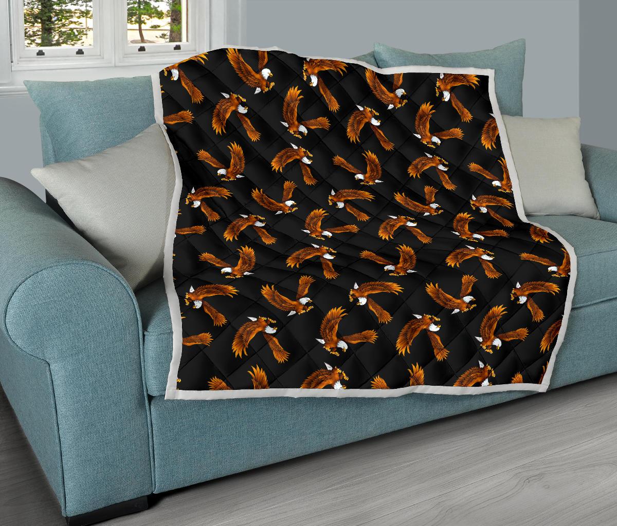 Eagles Print Pattern Premium Quilt-JTAMIGO.COM