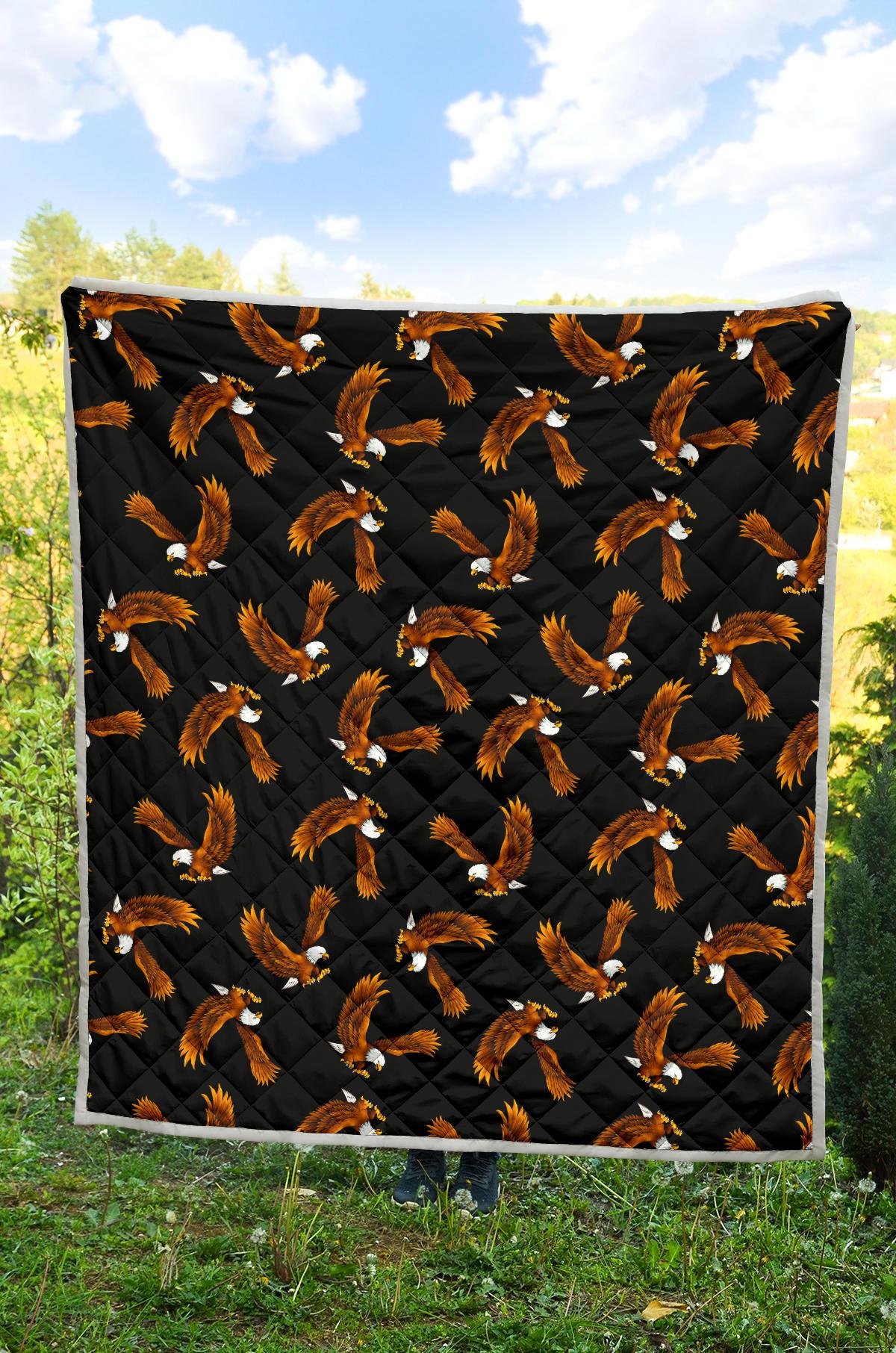 Eagles Print Pattern Premium Quilt-JTAMIGO.COM