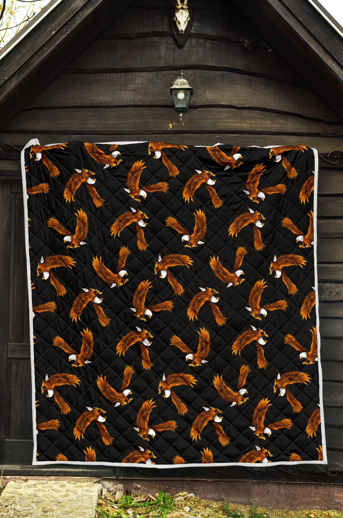 Eagles Print Pattern Premium Quilt-JTAMIGO.COM