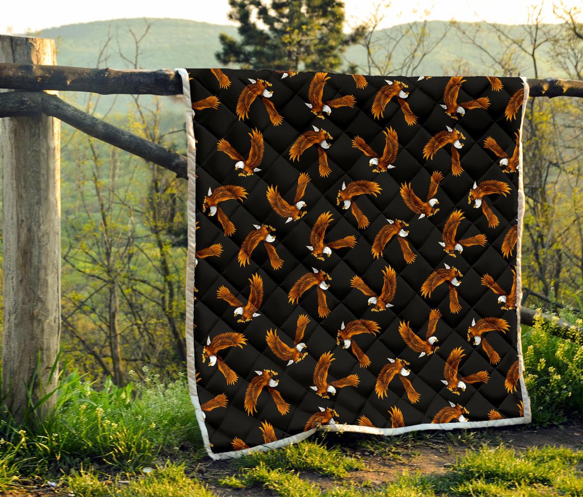 Eagles Print Pattern Premium Quilt-JTAMIGO.COM